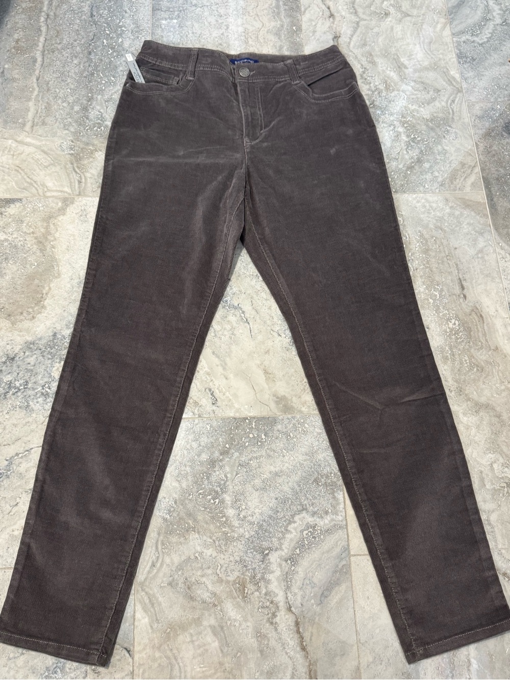 Bandolino Women's Skinny Corduroy Pants in Dark Brown